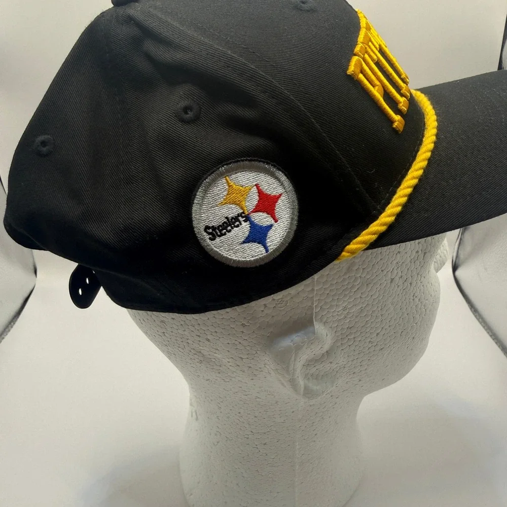 New Era 9SEVENTY Pittsburgh Steelers Snapback Hat Black Gold Rope NFL Cap OSFM